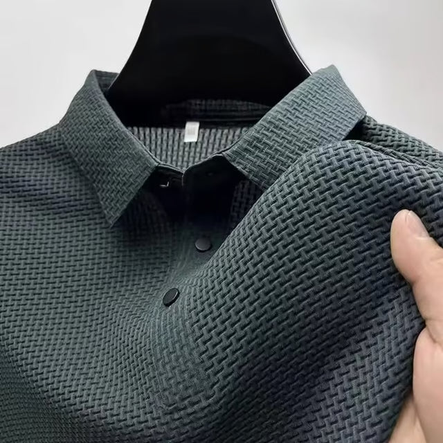 Mens Short Sleeve Cotton Polo Shirt Lightweight Casual Top
