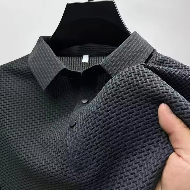 Mens Short Sleeve Cotton Polo Shirt Lightweight Casual Top