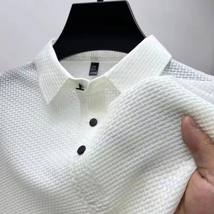 Mens Short Sleeve Cotton Polo Shirt Lightweight Casual Top