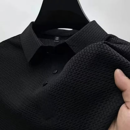 Mens Short Sleeve Cotton Polo Shirt Lightweight Casual Top