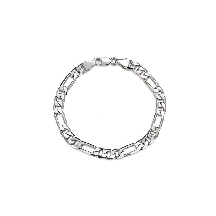 Simple Silver Color Stainless Steel Figaro Chain Bracelet for Men Women NK Chain Hip Hop Jewelry Party Accessories