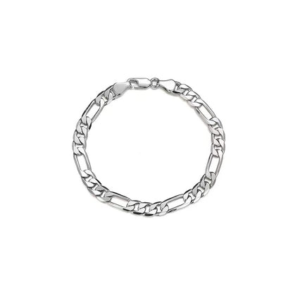 Simple Silver Color Stainless Steel Figaro Chain Bracelet for Men Women NK Chain Hip Hop Jewelry Party Accessories