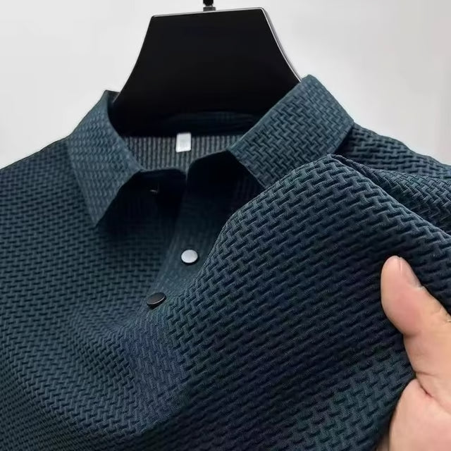 Mens Short Sleeve Cotton Polo Shirt Lightweight Casual Top